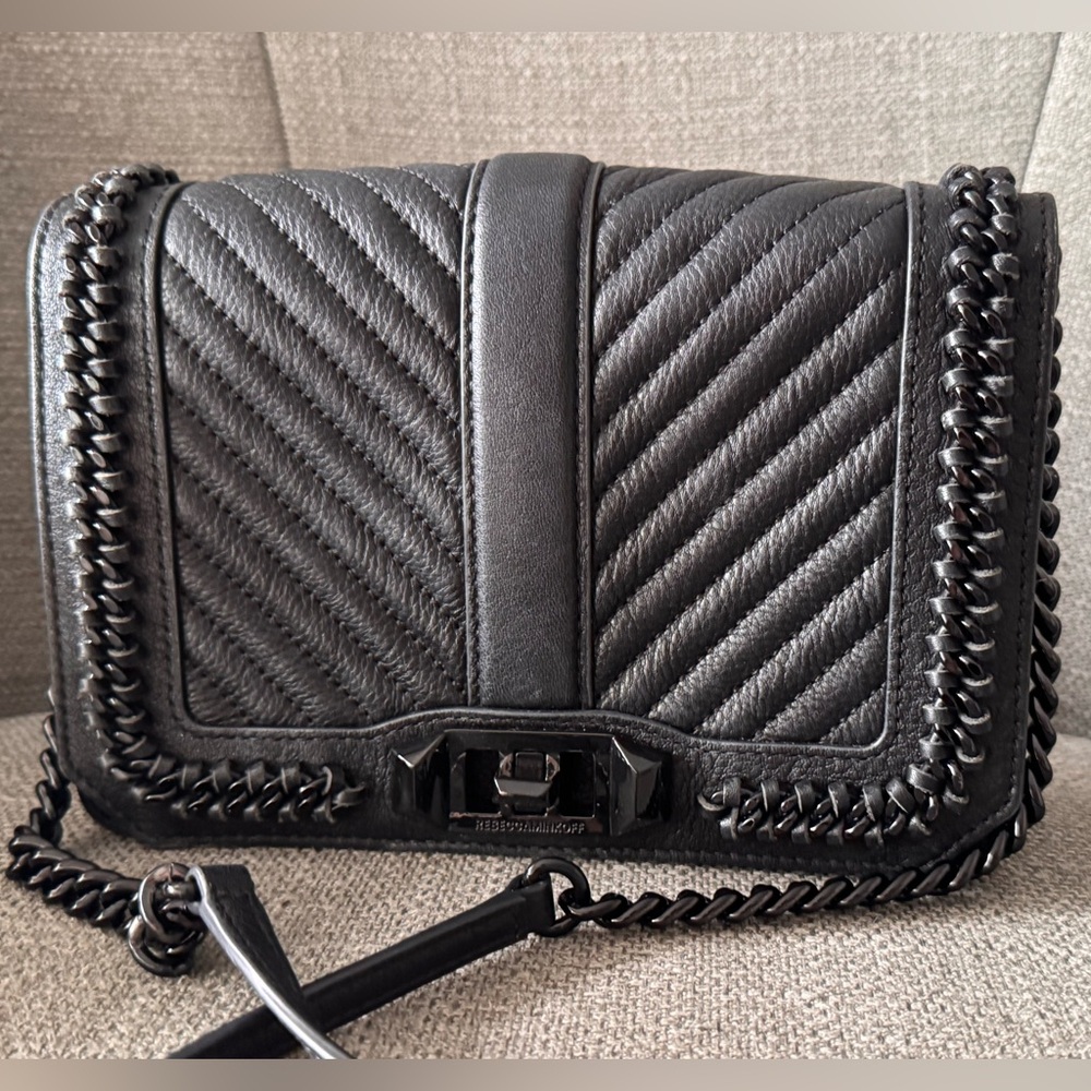 Rebecca Minkoff Black Quilted Chain Bag